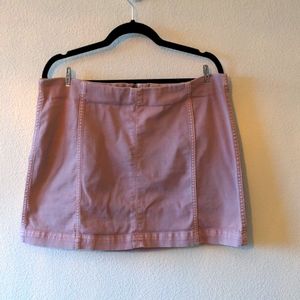 Wild Sable Women's Front Seamed Jean Mini Skirt - Light Purple - Size 18